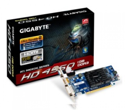 Imagine Placa video Gigabyte ATI Radeon HD 4550 PCI-E 1GB R455OC-1GI